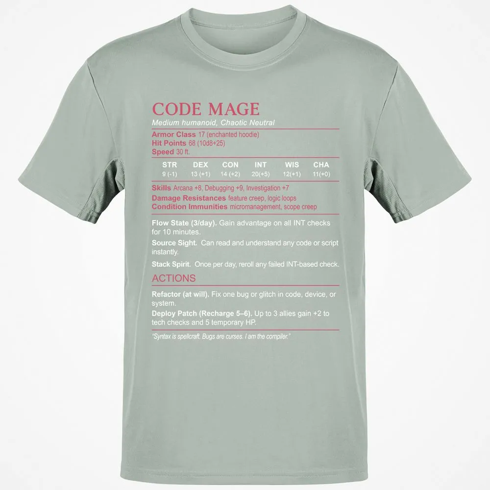 Code Mage Stats Classic Unisex T-Shirt - Ash - 2
