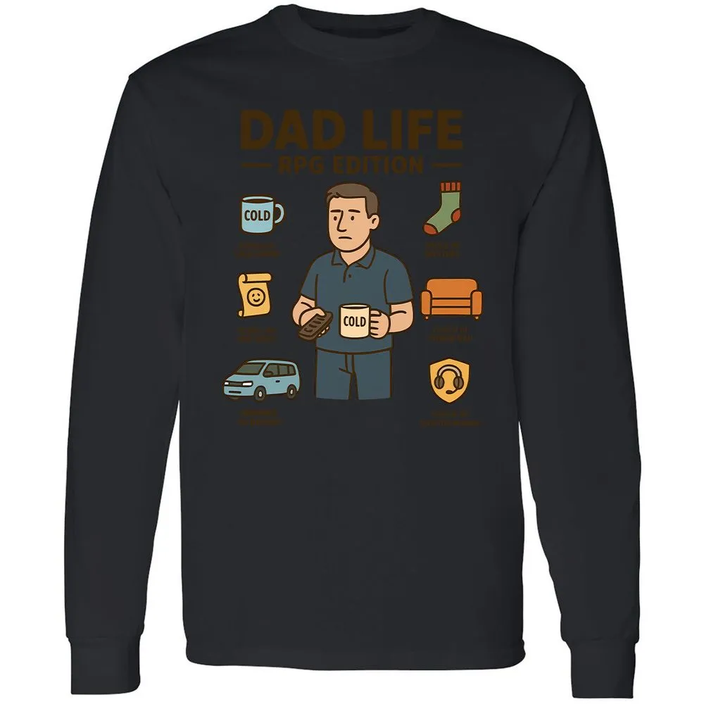 Dad Life RPG Edition Long Sleeve T-Shirt - Black - 16