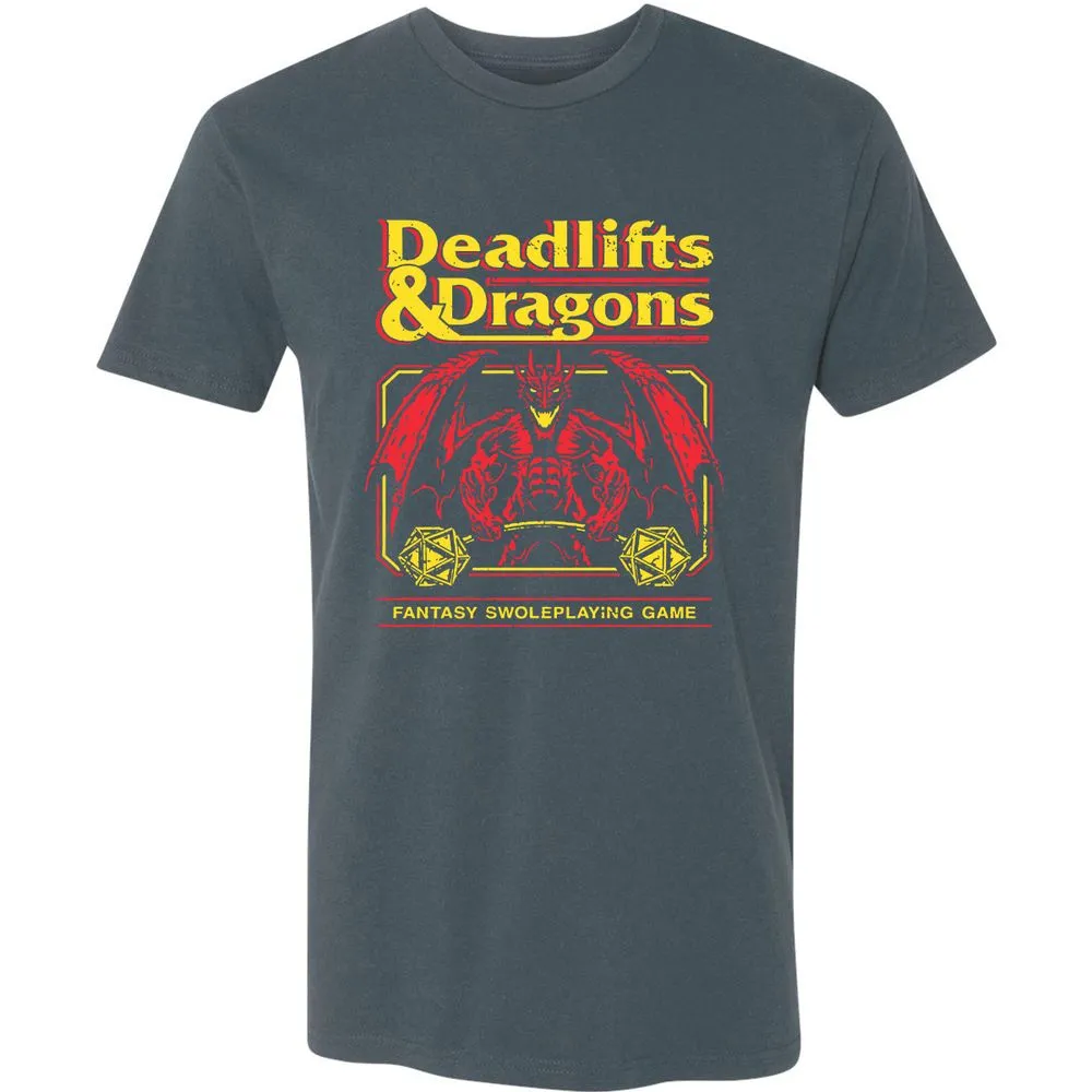 Deadlifts And Dragons Premium Unisex T-Shirt - Indigo - 15
