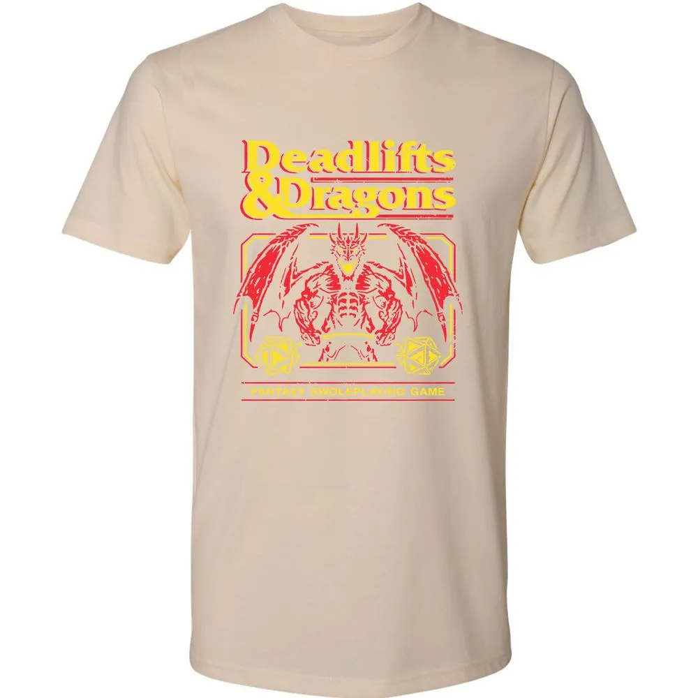 Deadlifts And Dragons Premium Unisex T-Shirt - Cream - 14