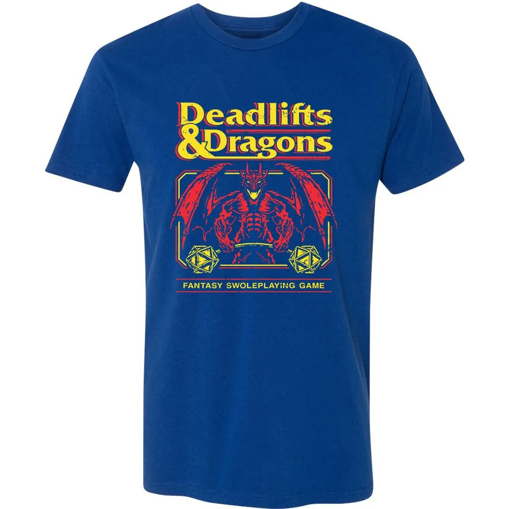 Deadlifts And Dragons Premium Unisex T-Shirt - Royal - 10