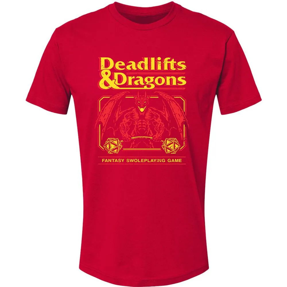 Deadlifts And Dragons Premium Unisex T-Shirt - Red - 6