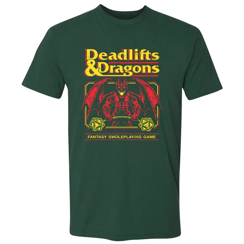 Deadlifts And Dragons Premium Unisex T-Shirt - Forest Green - 13