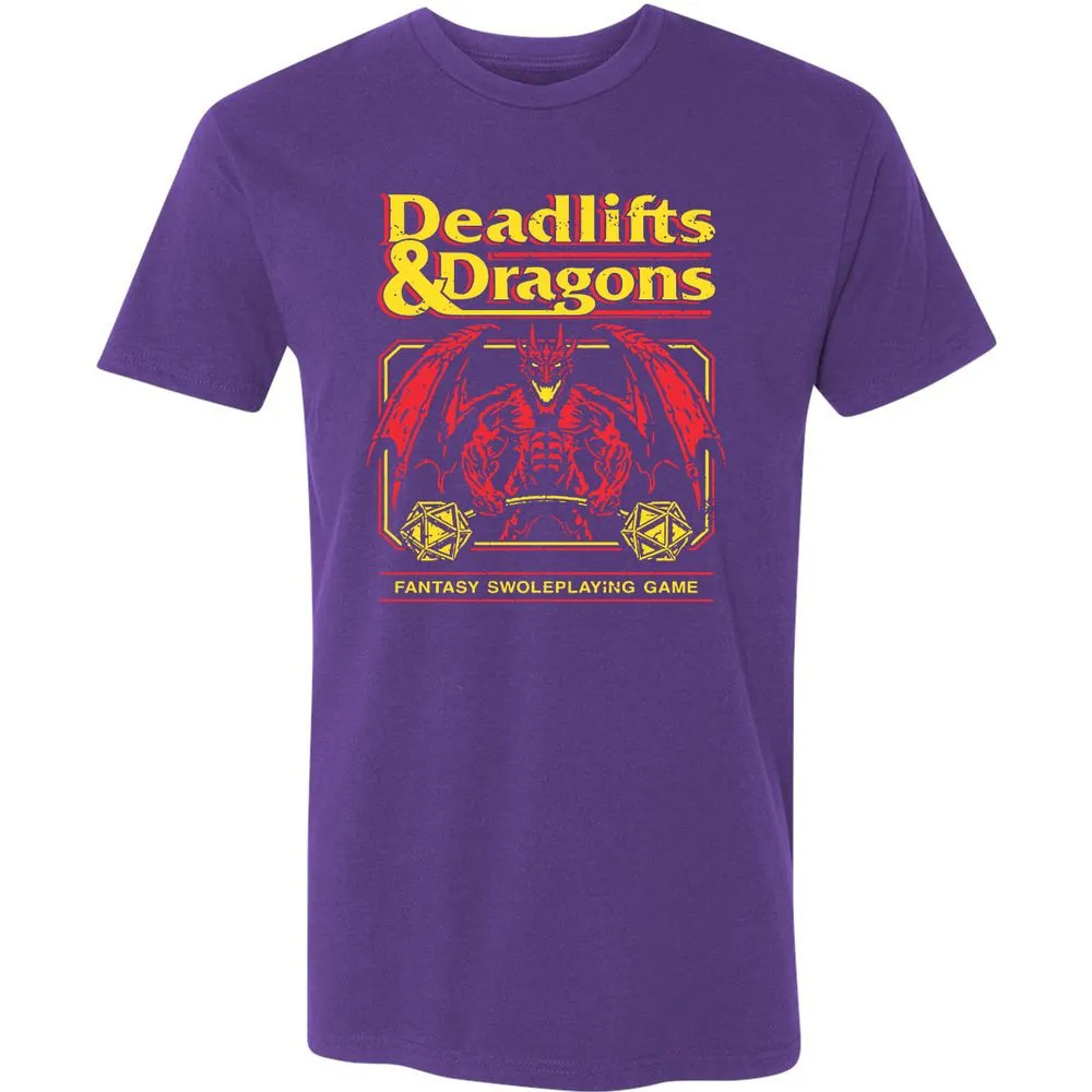 Deadlifts And Dragons Premium Unisex T-Shirt - Purple Rush - 7