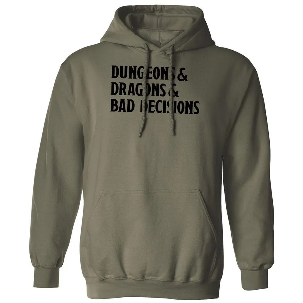 Bad Decisions Classic Unisex Hoodie - Military Green - 4