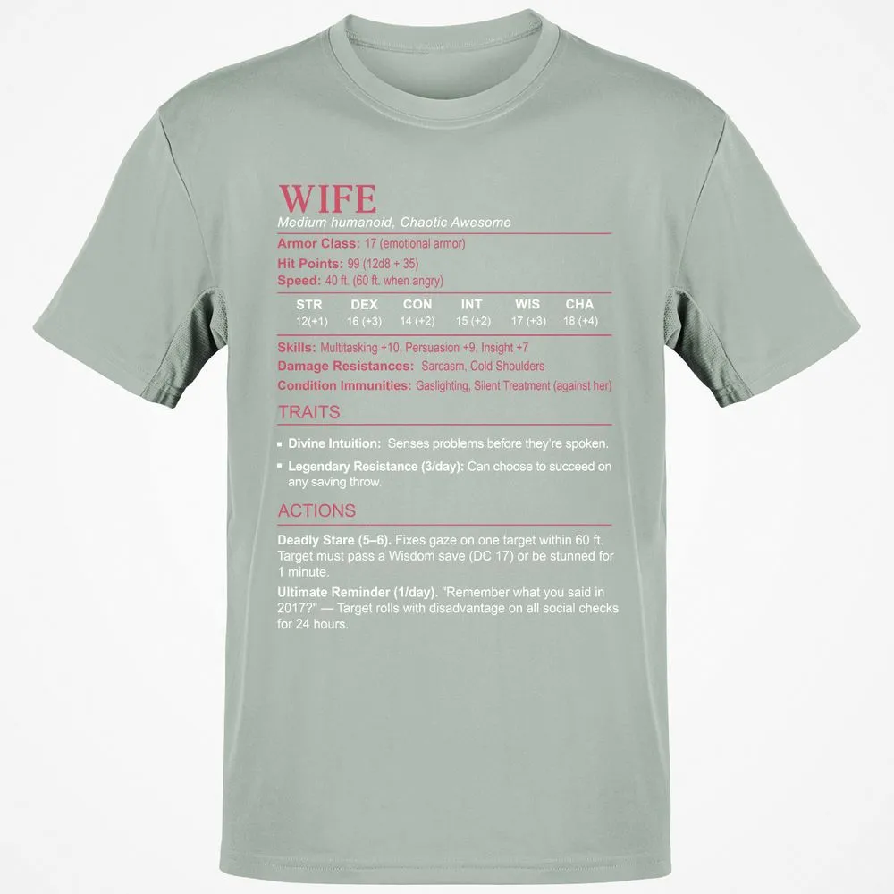 Wife Stats Classic Unisex T-Shirt - Ash - 2