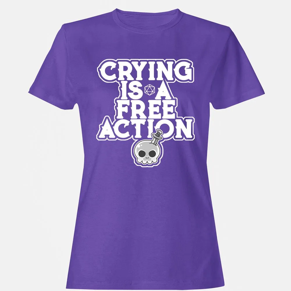 Crying Is A Free Action Women's T-Shirt - Purple - 12
