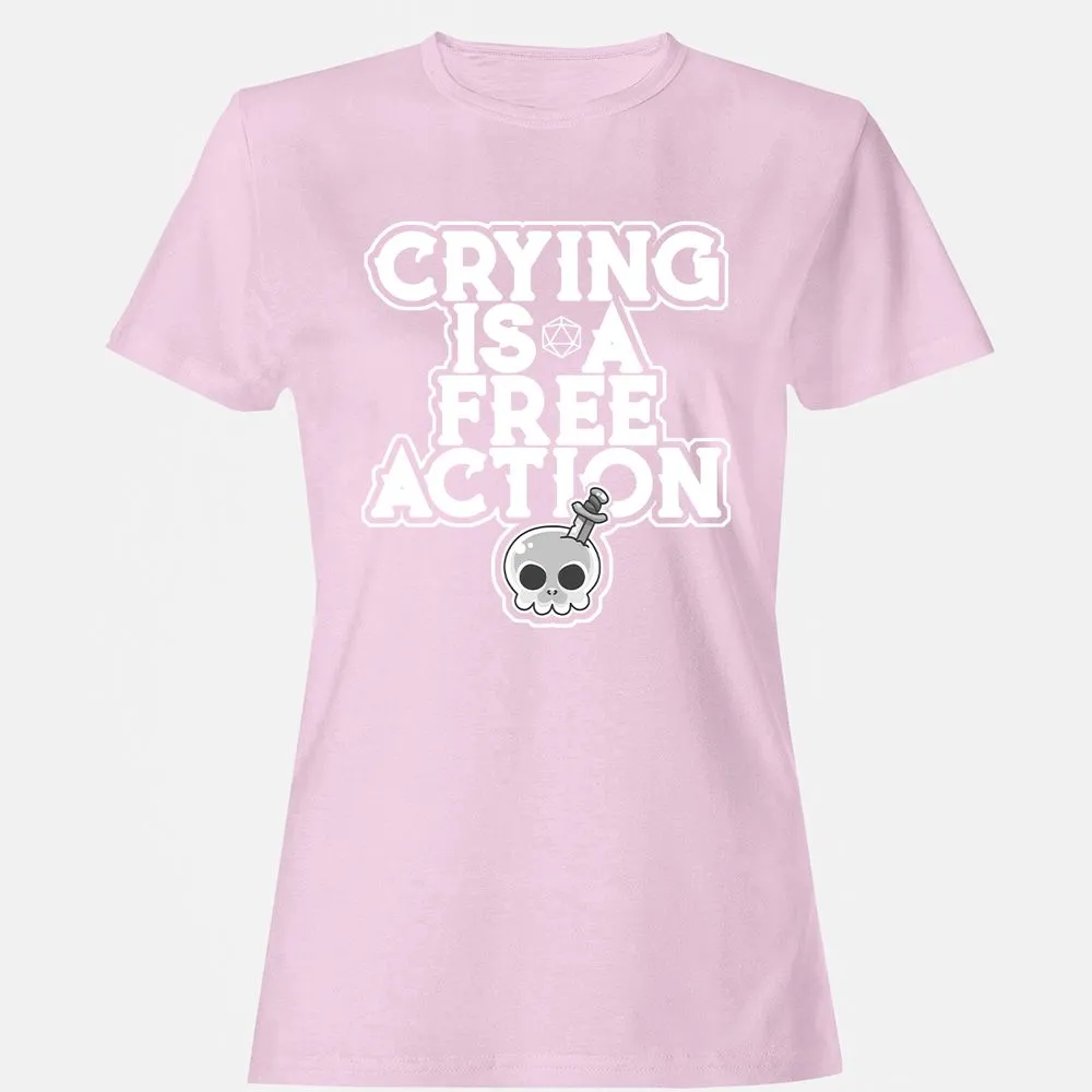 Crying Is A Free Action Women's T-Shirt - Light Pink - 9