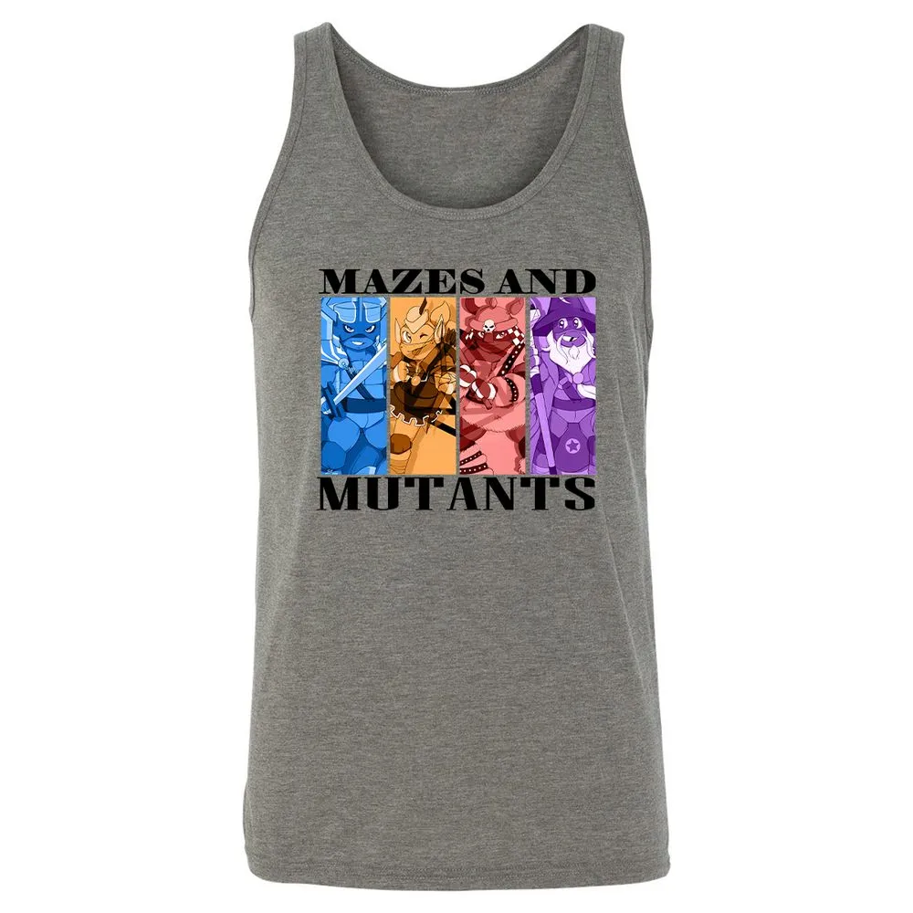Mazes & Mutants Unisex Jersey Tank - Grey Triblend - 2
