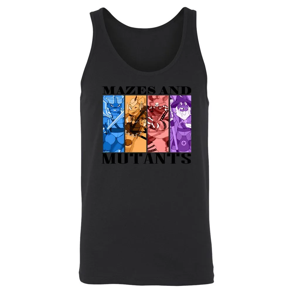 Mazes & Mutants Unisex Jersey Tank - Black - 14