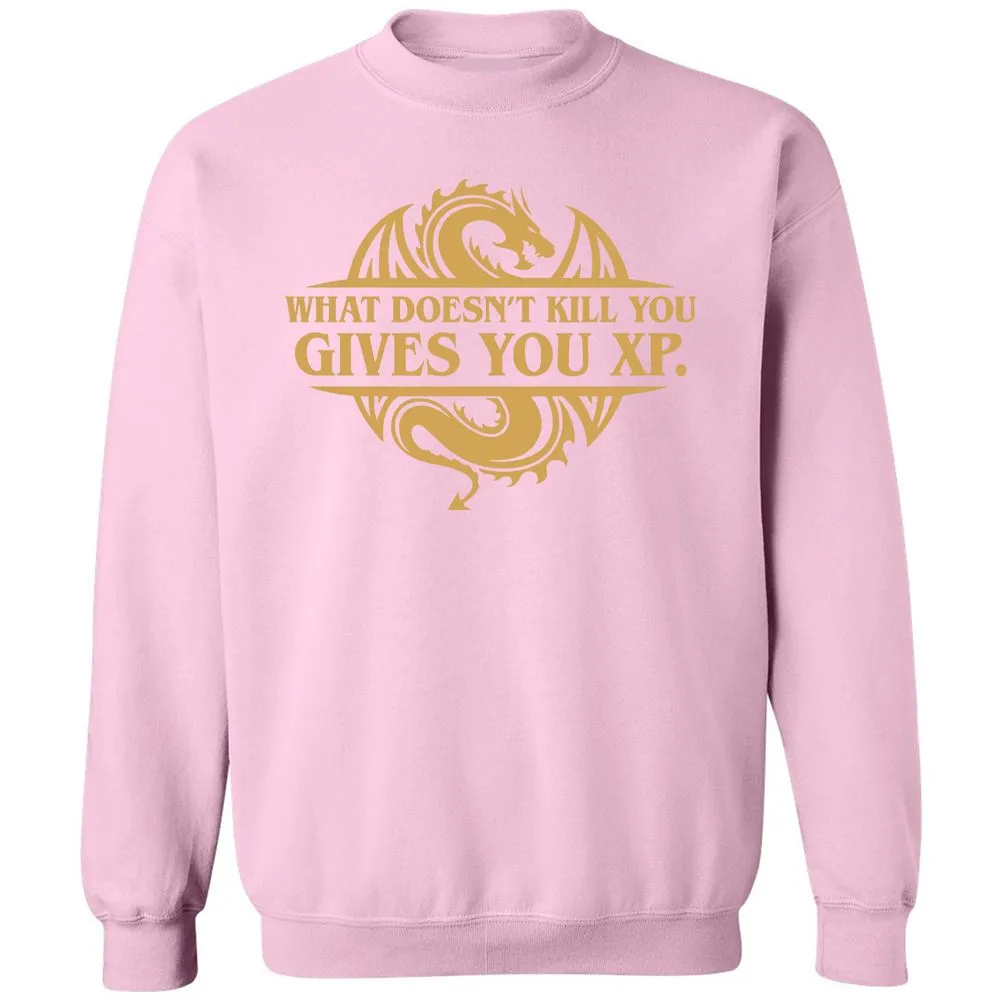 What Doesn't Kill You Gives You XP Classic Unisex Sweatshirt - Light Pink - 3