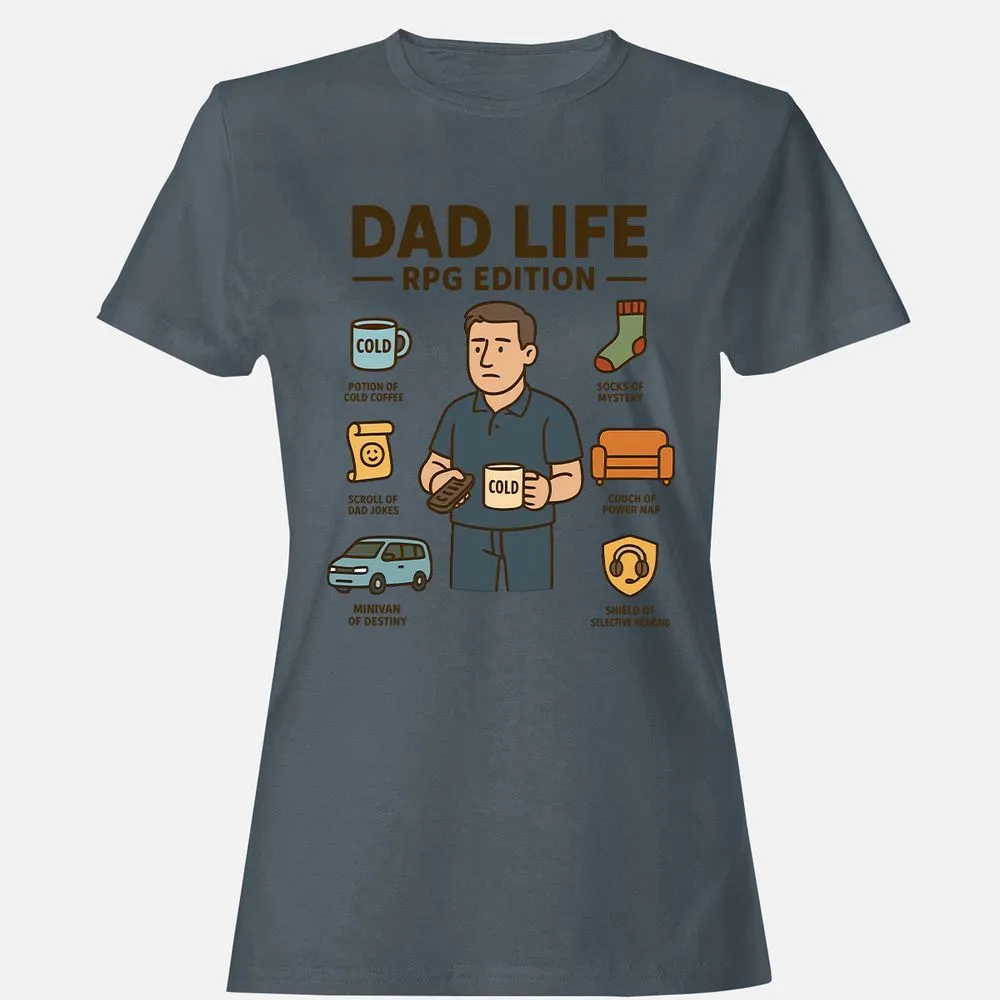 Dad Life RPG Edition Women's T-Shirt - Charcoal - 3