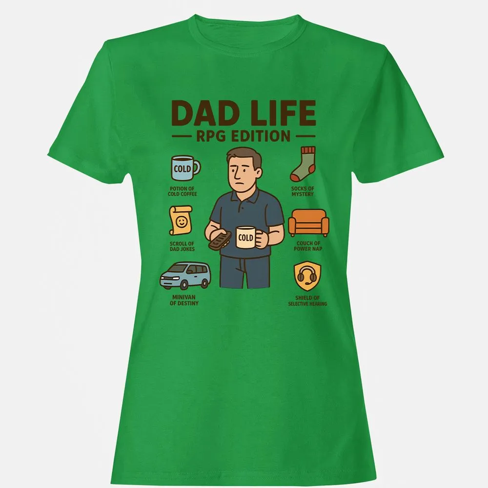 Dad Life RPG Edition Women's T-Shirt - Irish Green - 7