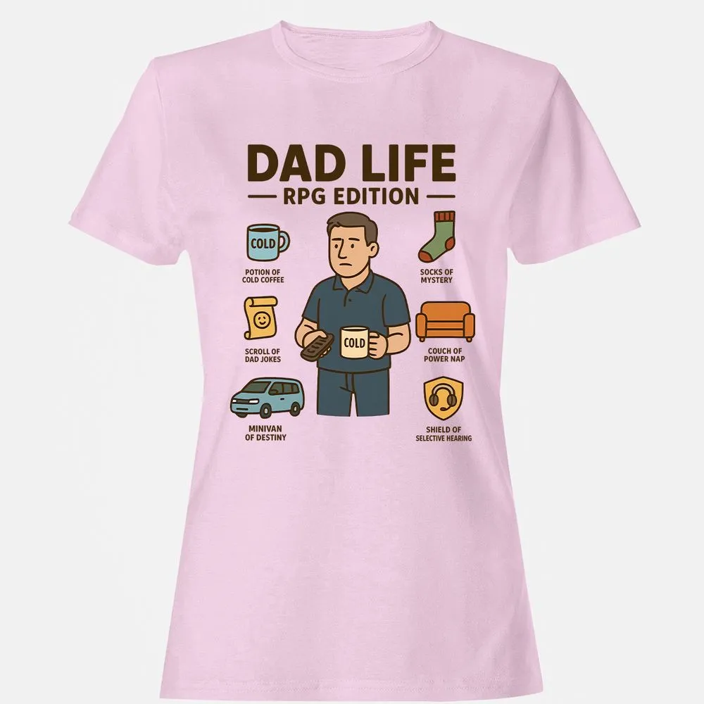Dad Life RPG Edition Women's T-Shirt - Light Pink - 9
