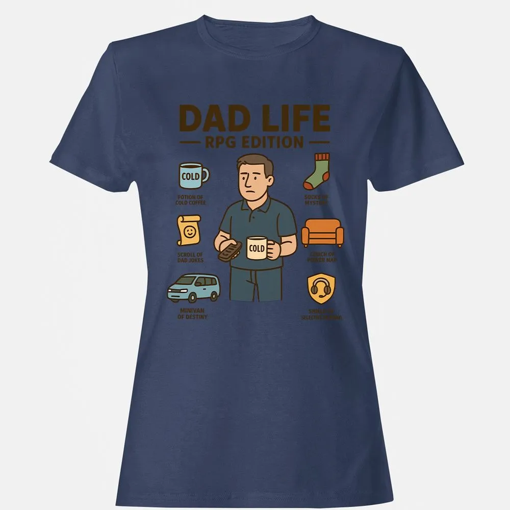 Dad Life RPG Edition Women's T-Shirt - Navy - 10
