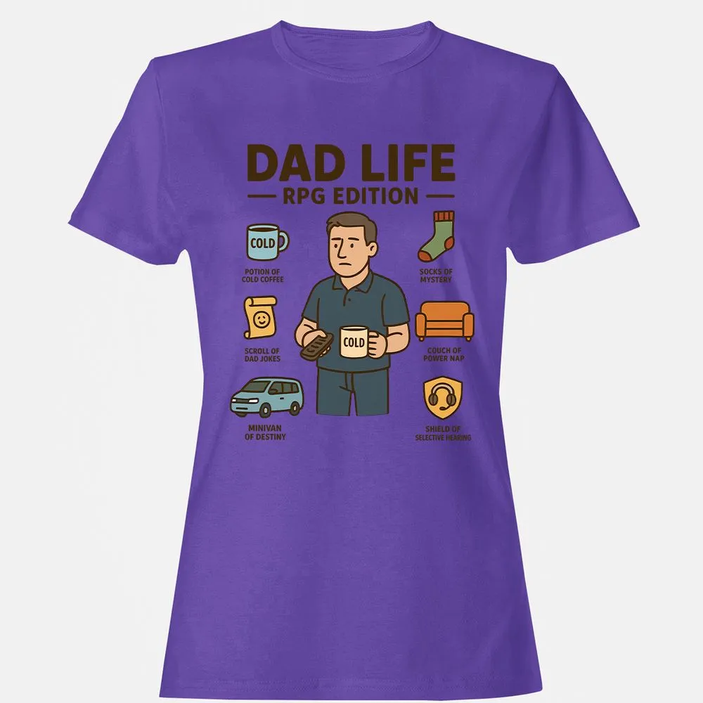 Dad Life RPG Edition Women's T-Shirt - Purple - 12