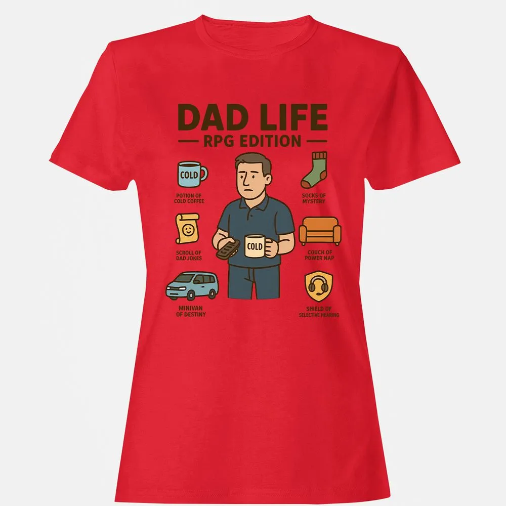 Dad Life RPG Edition Women's T-Shirt - Red - 13