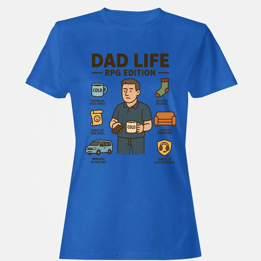 Dad Life RPG Edition Women's T-Shirt - Royal - 14