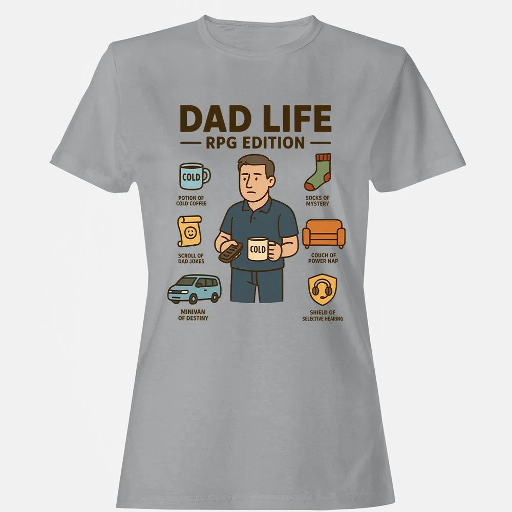 Dad Life RPG Edition Women's T-Shirt - Sport Grey - 15
