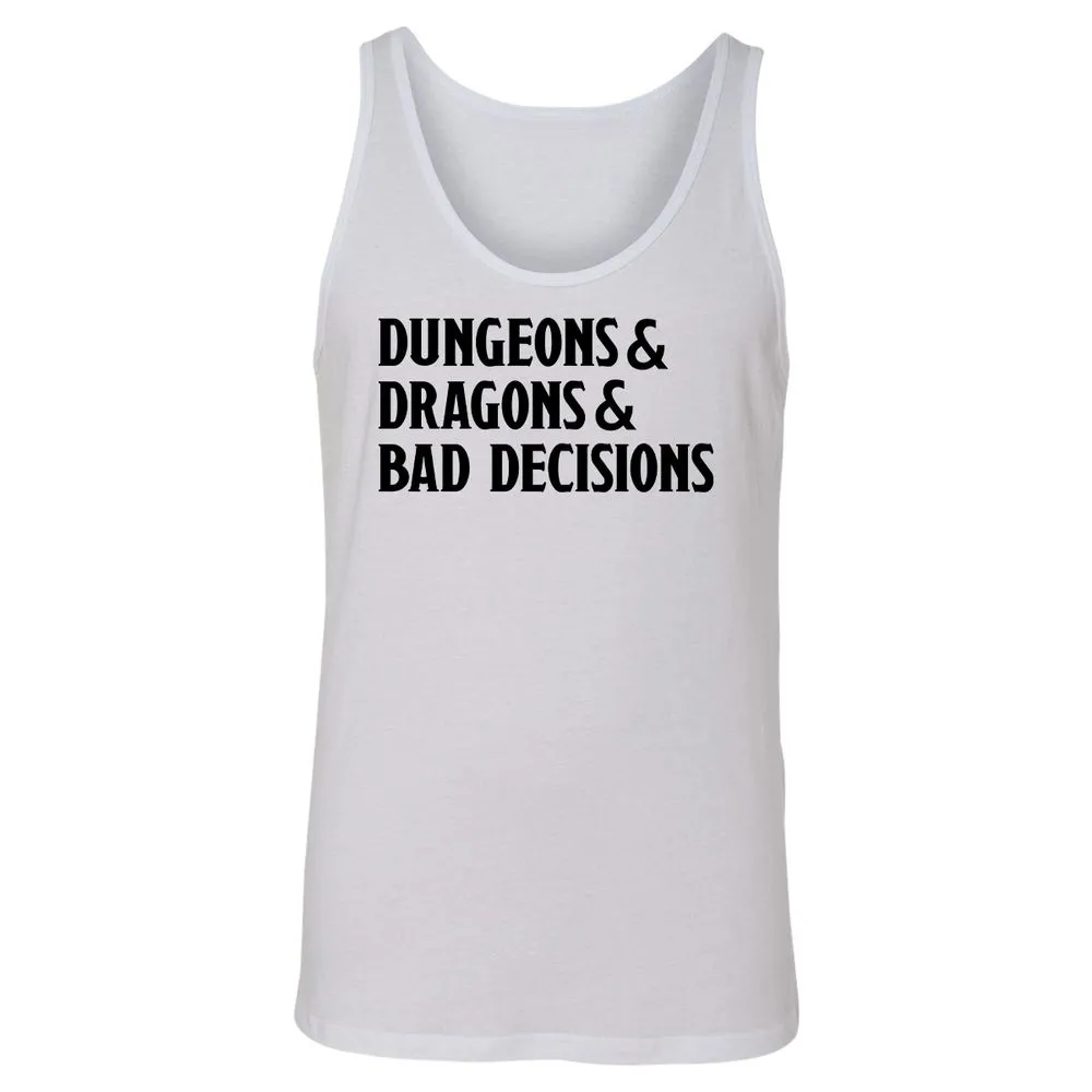 Bad Decisions Unisex Jersey Tank - White - 1