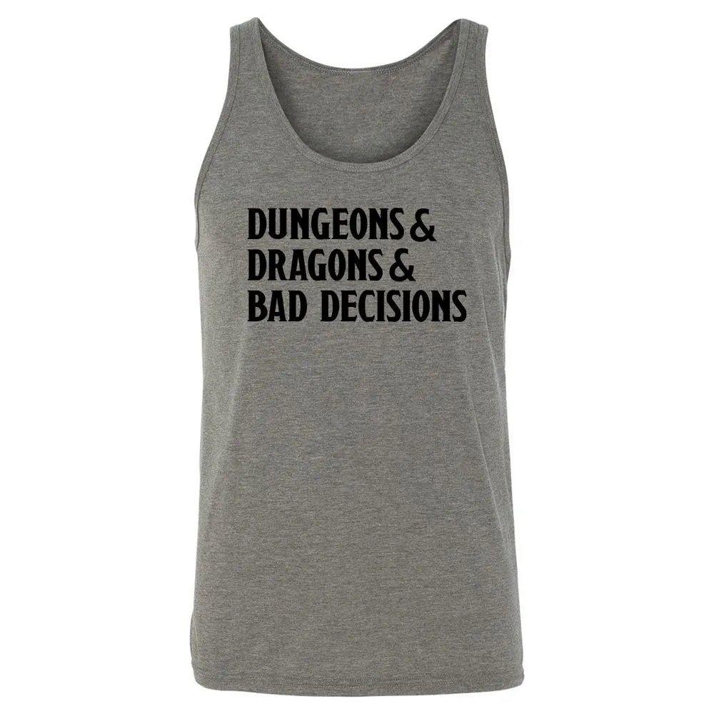 Bad Decisions Unisex Jersey Tank - Grey Triblend - 2