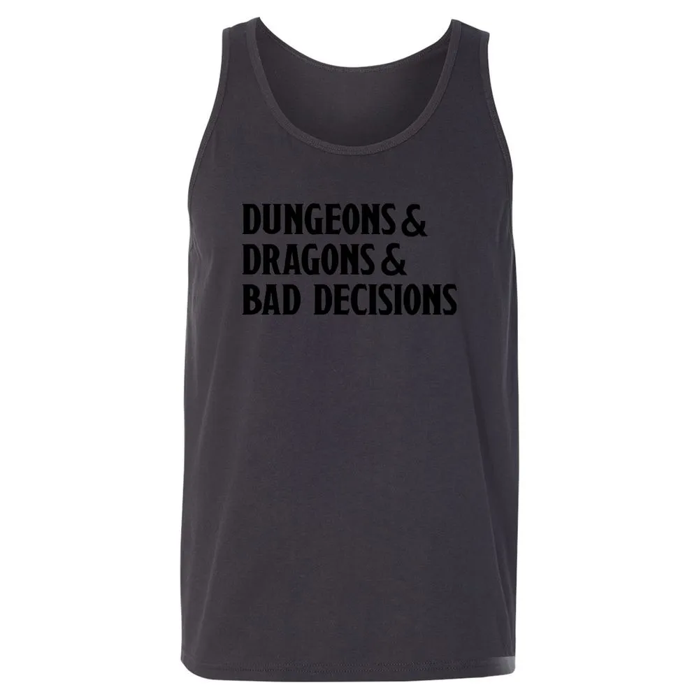 Bad Decisions Unisex Jersey Tank - Dark Grey - 7