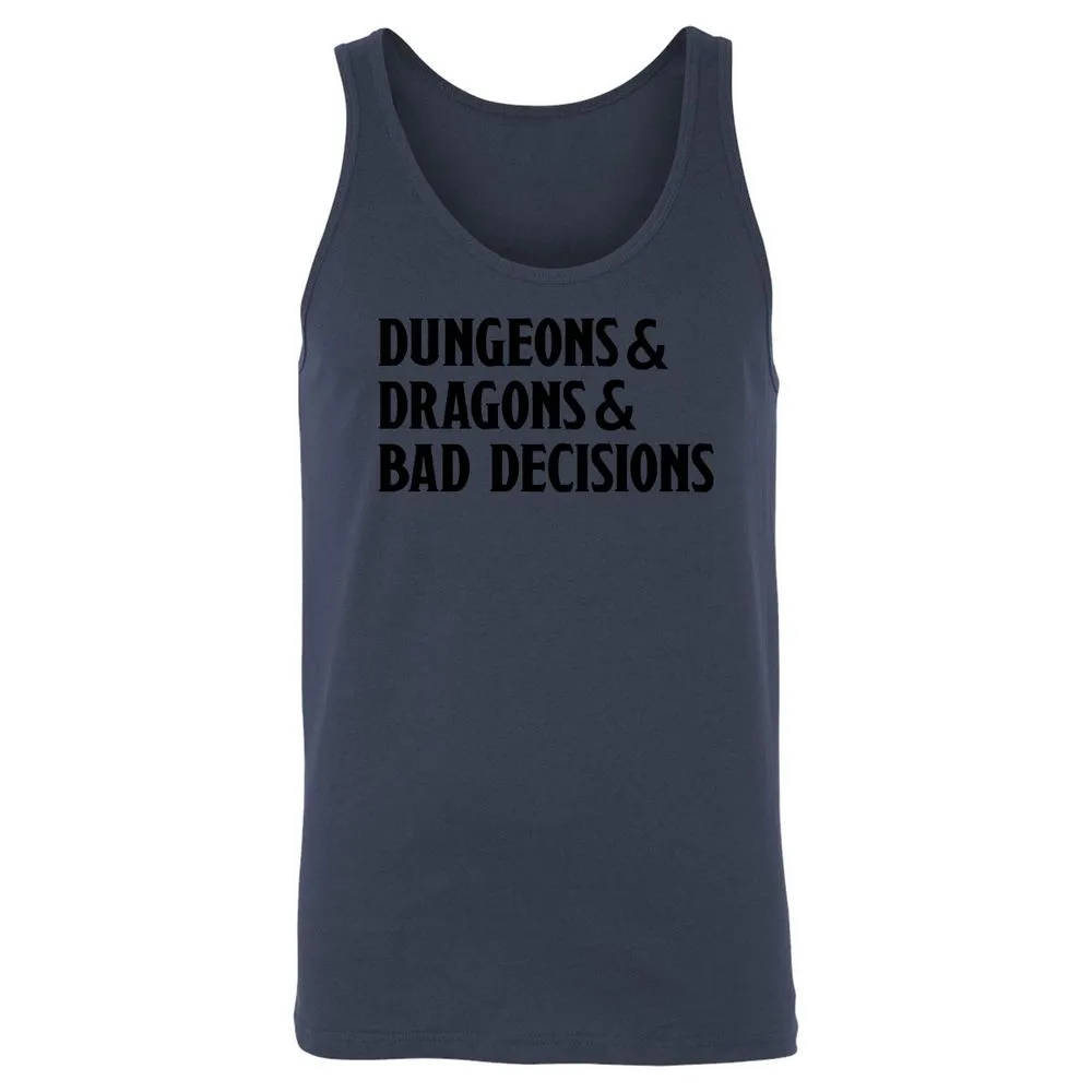 Bad Decisions Unisex Jersey Tank - Navy - 8