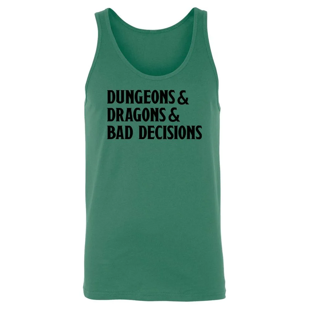 Bad Decisions Unisex Jersey Tank - Kelly - 9