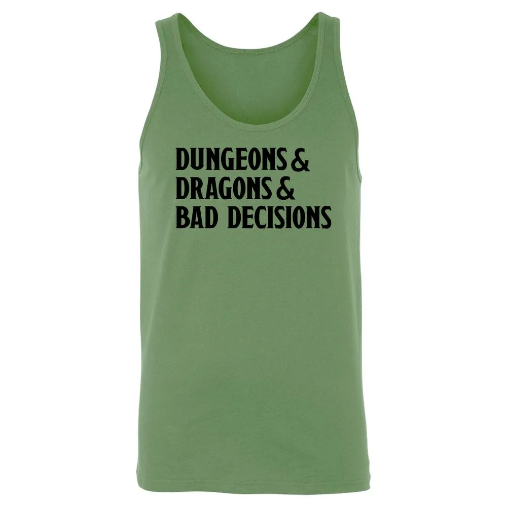 Bad Decisions Unisex Jersey Tank - Leaf - 10