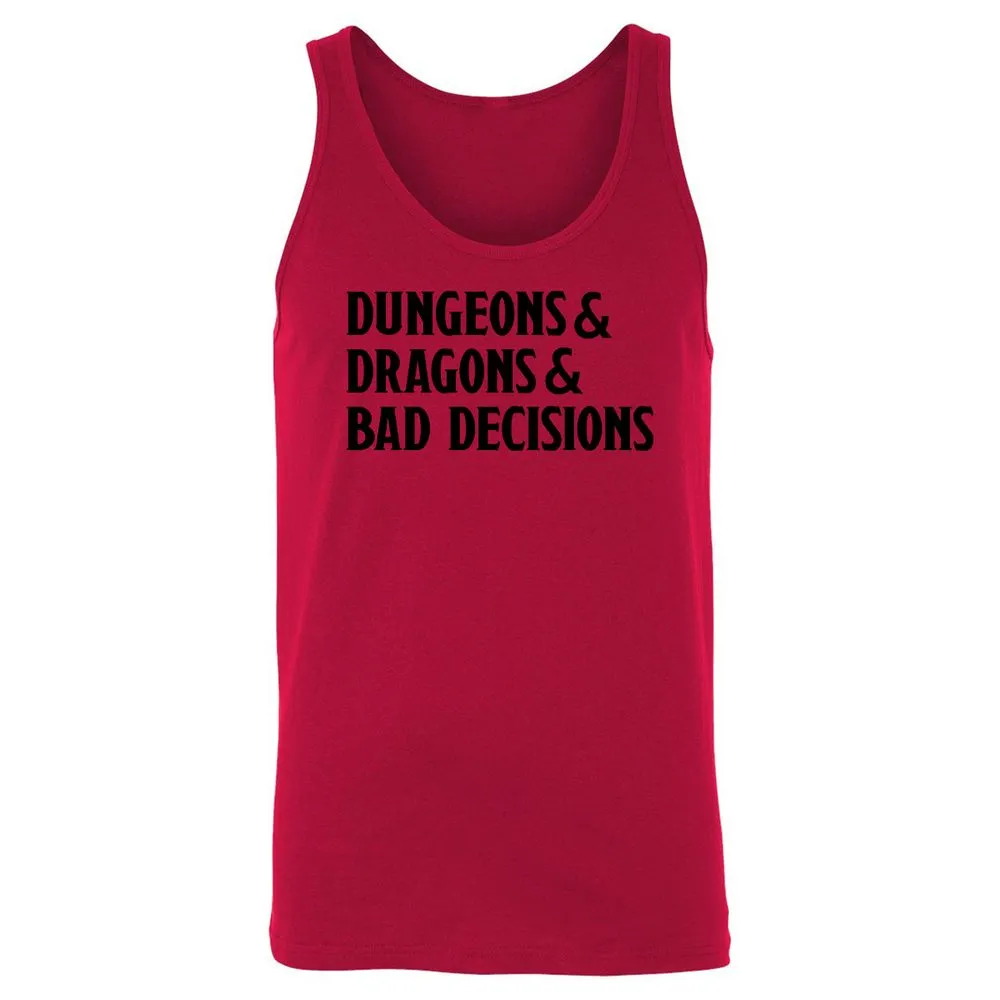 Bad Decisions Unisex Jersey Tank - Red - 11