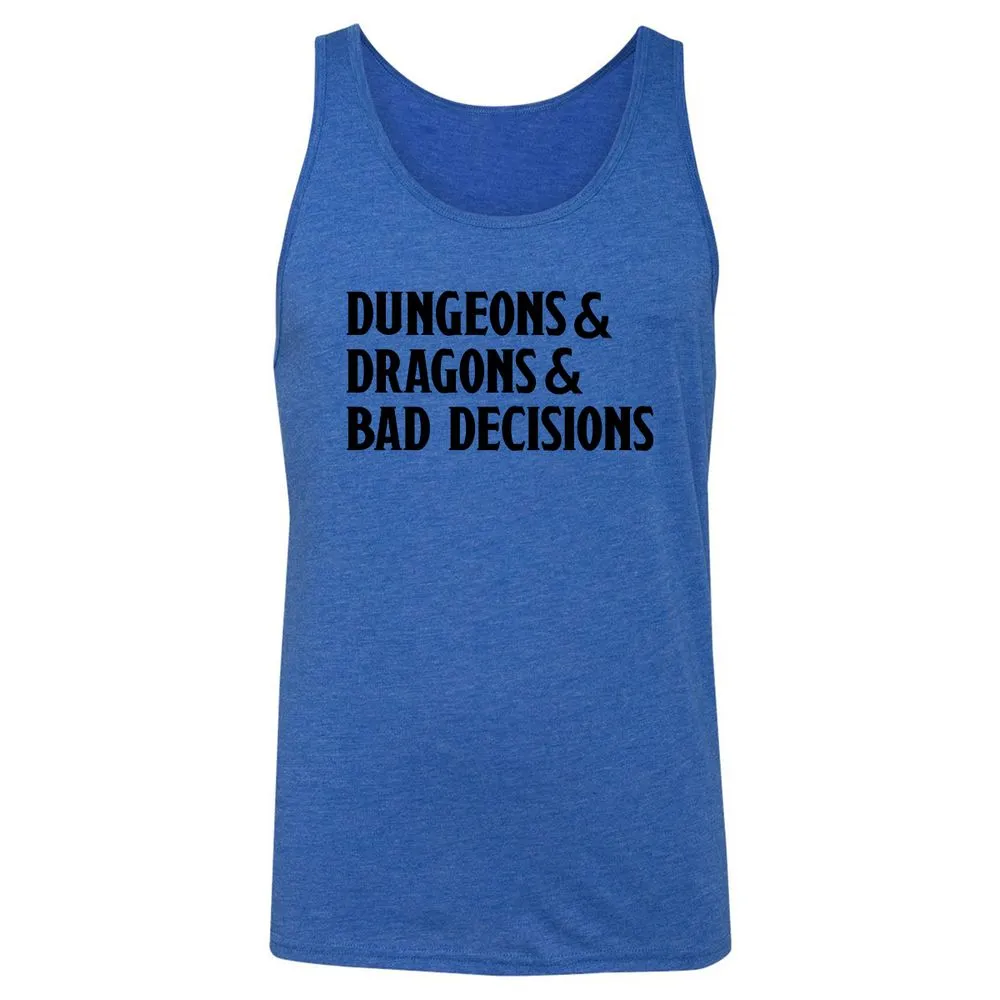 Bad Decisions Unisex Jersey Tank - True Royal Triblend - 12