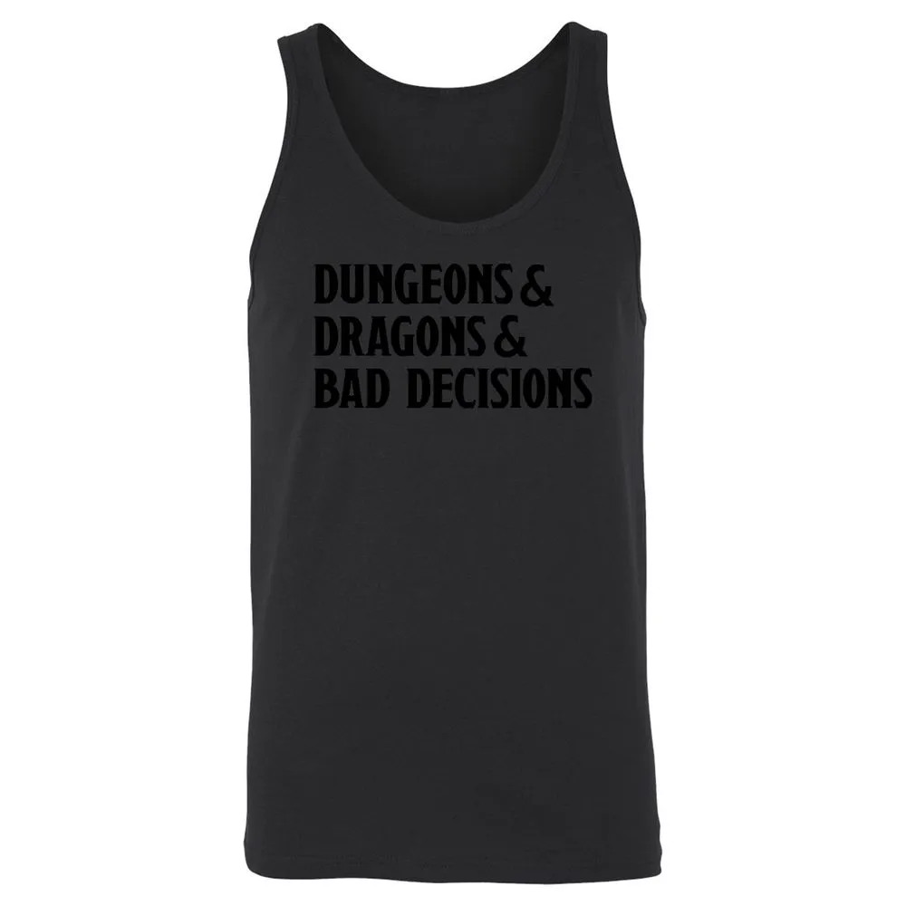 Bad Decisions Unisex Jersey Tank - Black - 14