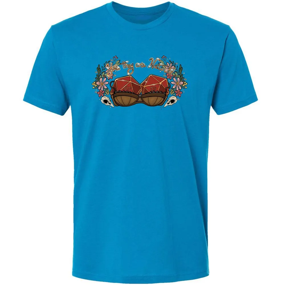 Yes They're Natural Premium Unisex T-Shirt - Turquoise - 16