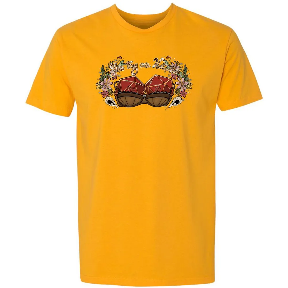 Yes They're Natural Premium Unisex T-Shirt - Gold - 12