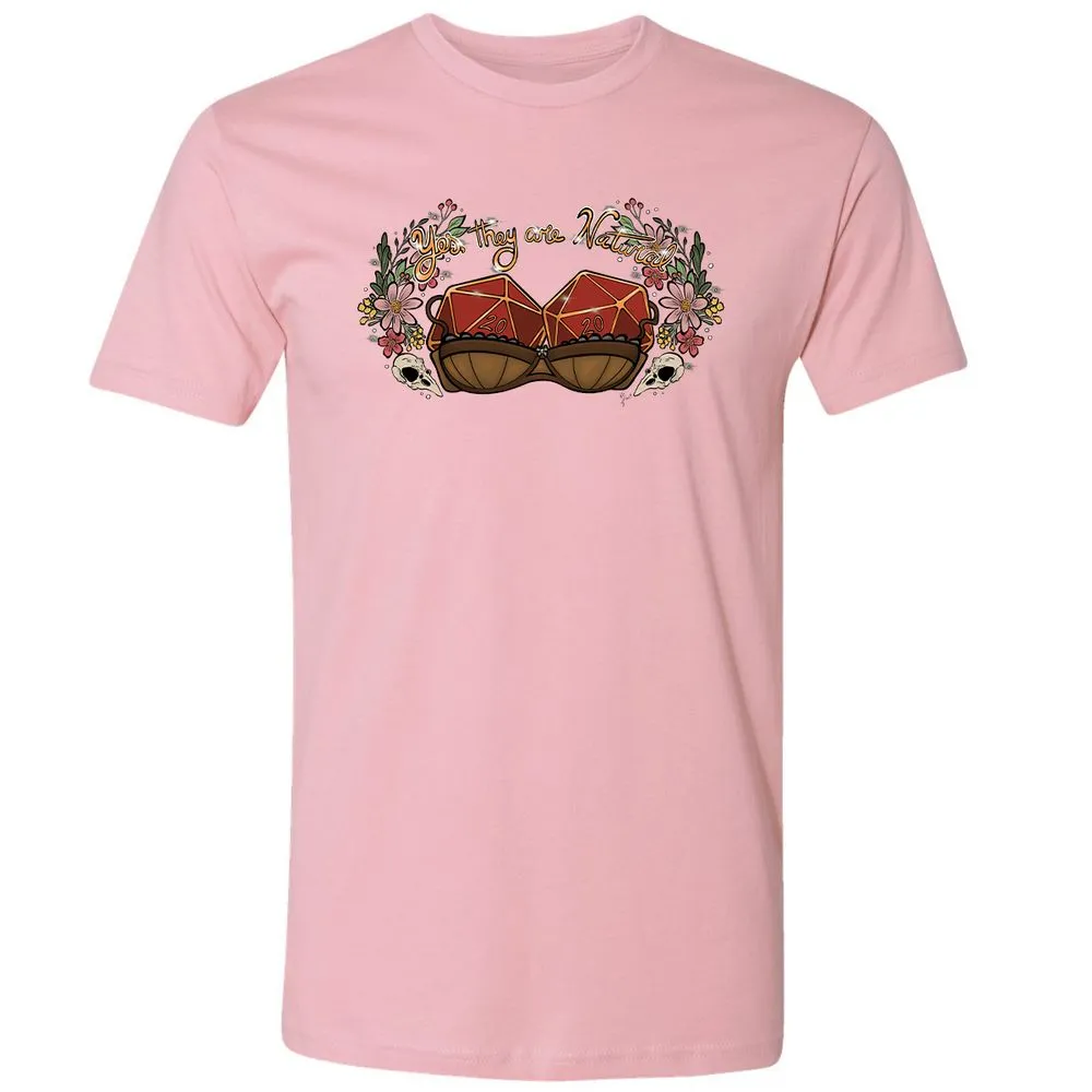 Yes They're Natural Premium Unisex T-Shirt - Light Pink - 3