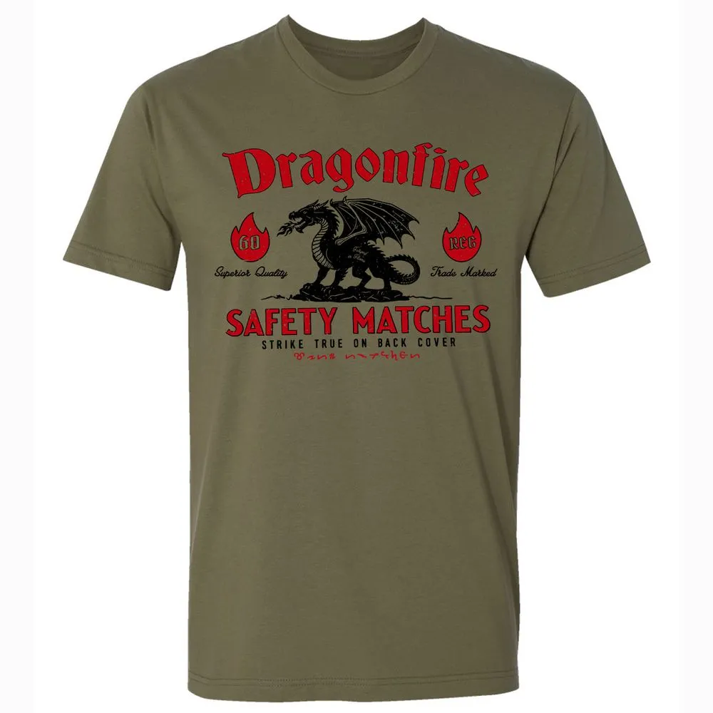 Dragonfire Premium Unisex T-Shirt - Military Green - 5
