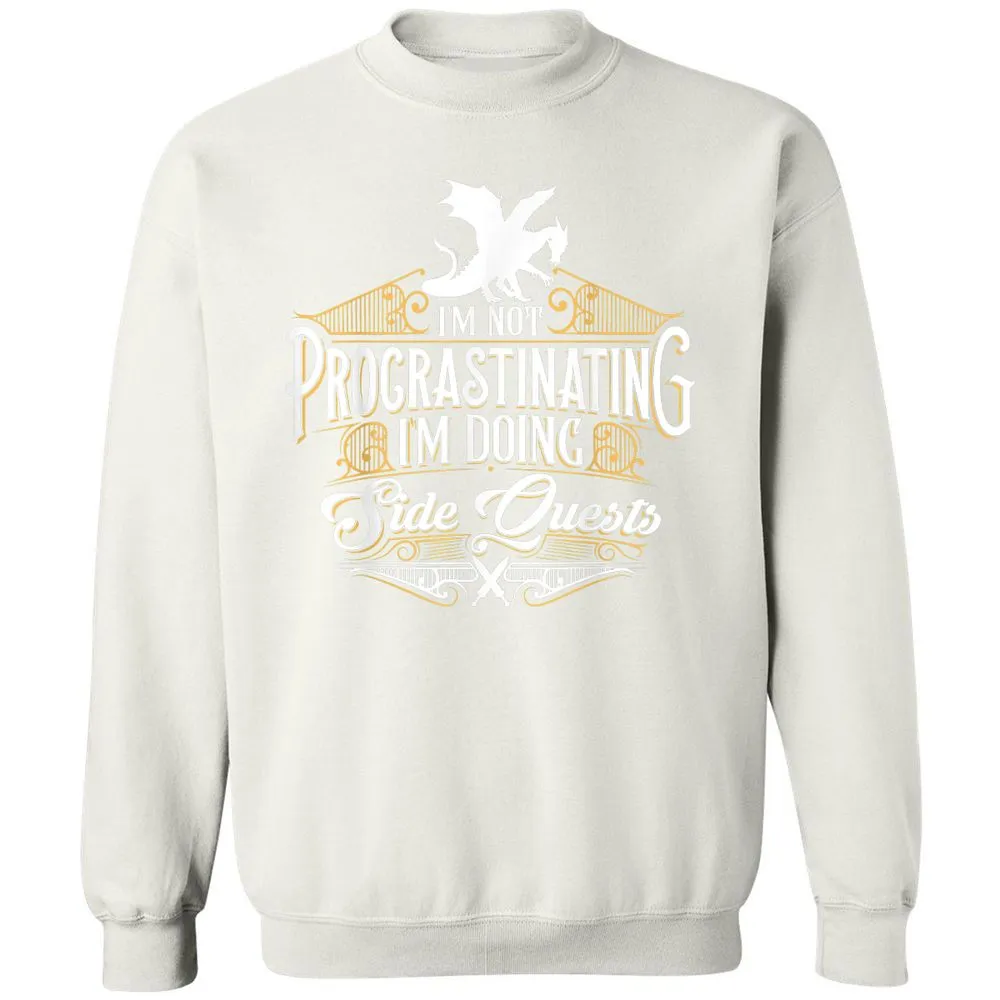 I'm Doing Side Quests Classic Unisex Sweatshirt - White - 12