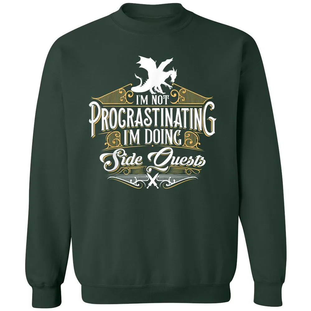 I'm Doing Side Quests Classic Unisex Sweatshirt - Forest Green - 4