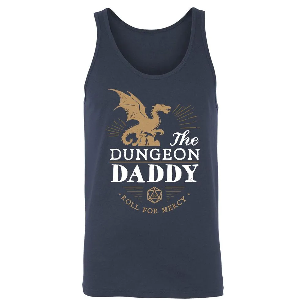Dungeon Daddy Roll For Mercy Unisex Jersey Tank - Navy - 2