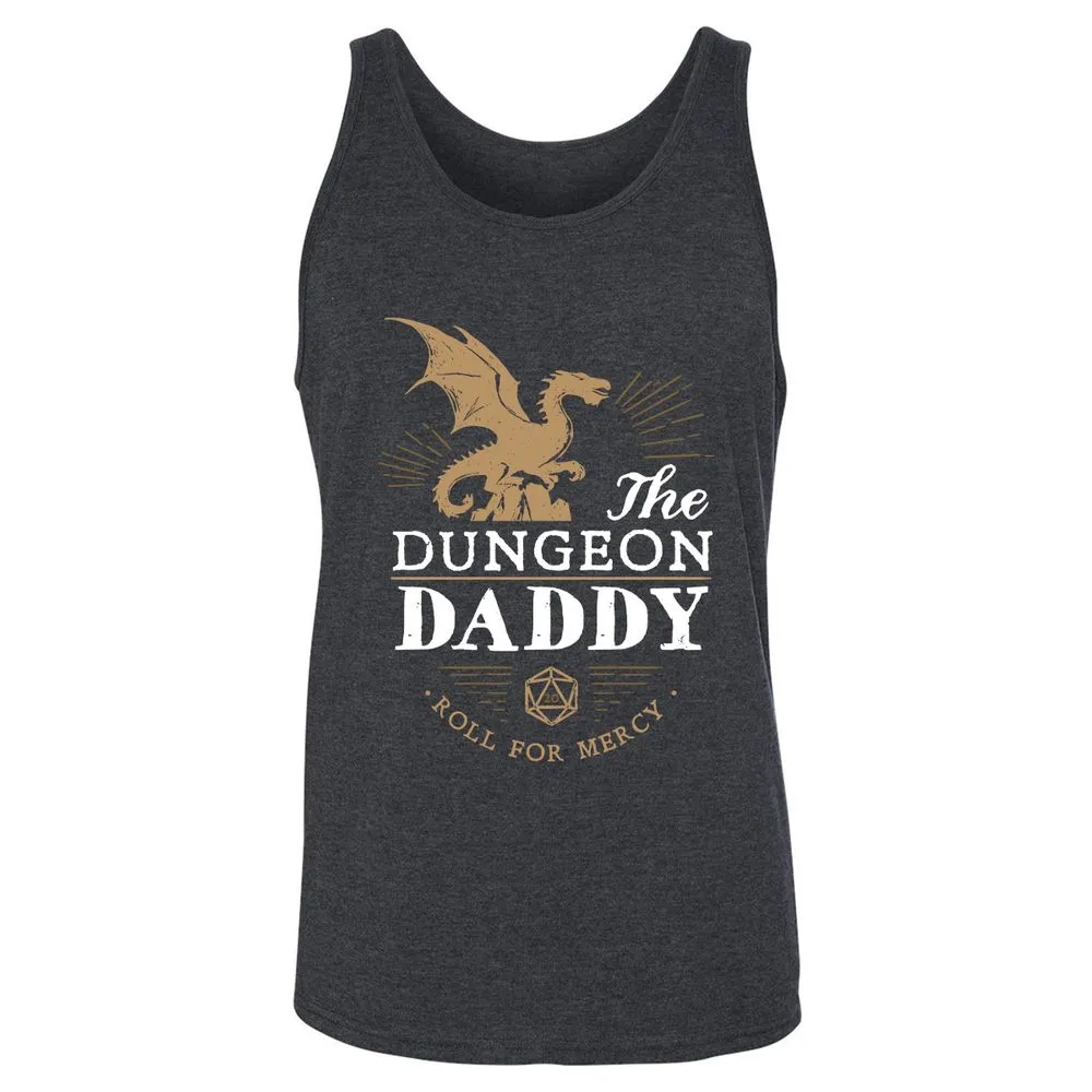 Dungeon Daddy Roll For Mercy Unisex Jersey Tank - Dark Grey Heather - 6