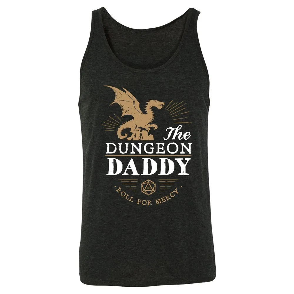 Dungeon Daddy Roll For Mercy Unisex Jersey Tank - Charcoal Black Triblend - 5