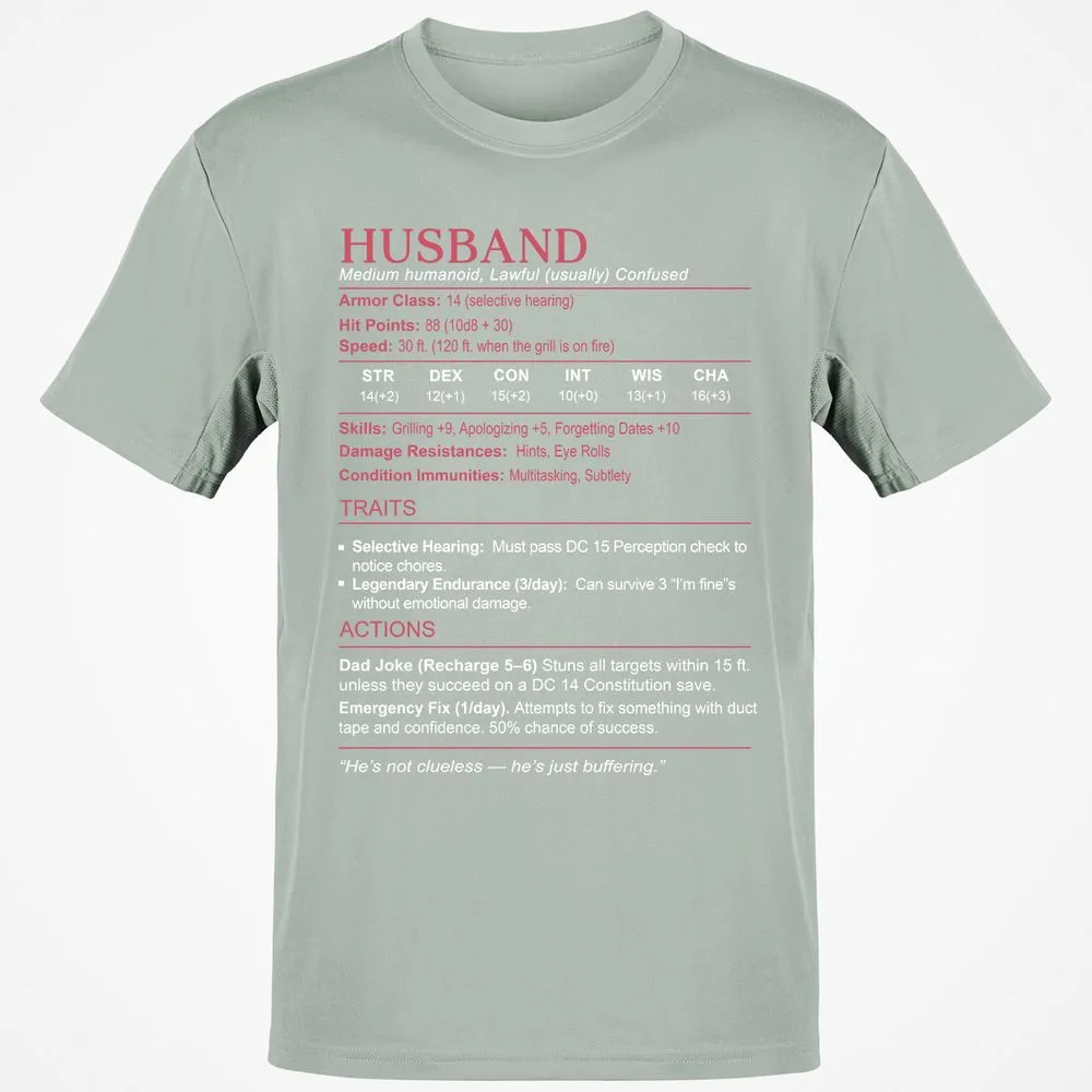 Husband Stats Classic Unisex T-Shirt - Ash - 2