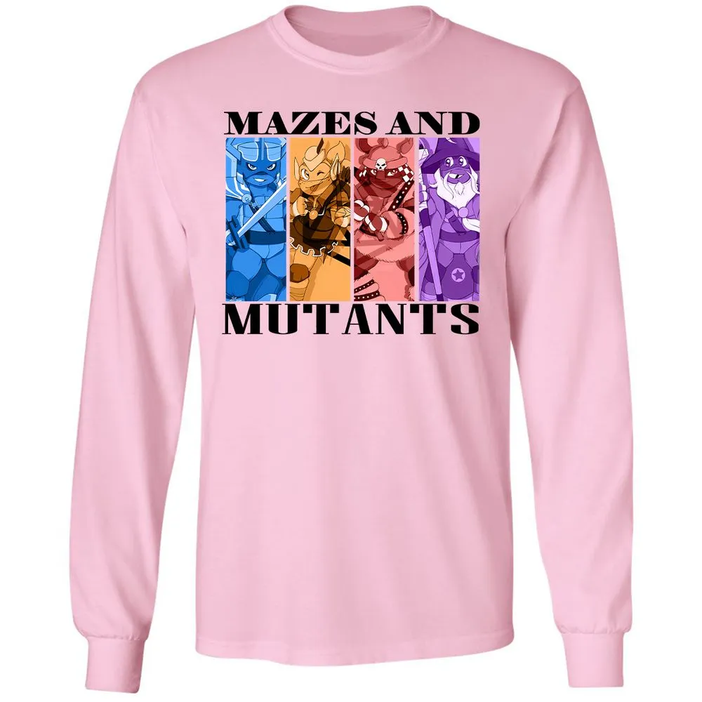 Mazes & Mutants Long Sleeve T-Shirt - Light Pink - 3