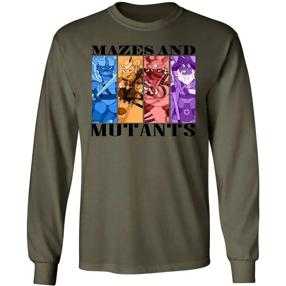 Mazes & Mutants Long Sleeve T-Shirt - Military Green - 7