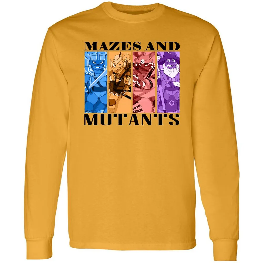 Mazes & Mutants Long Sleeve T-Shirt - Gold - 9