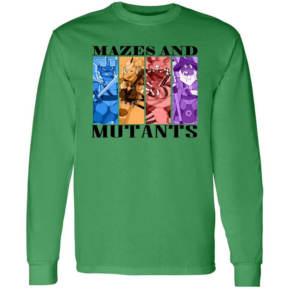 Mazes & Mutants Long Sleeve T-Shirt - Irish Green - 10