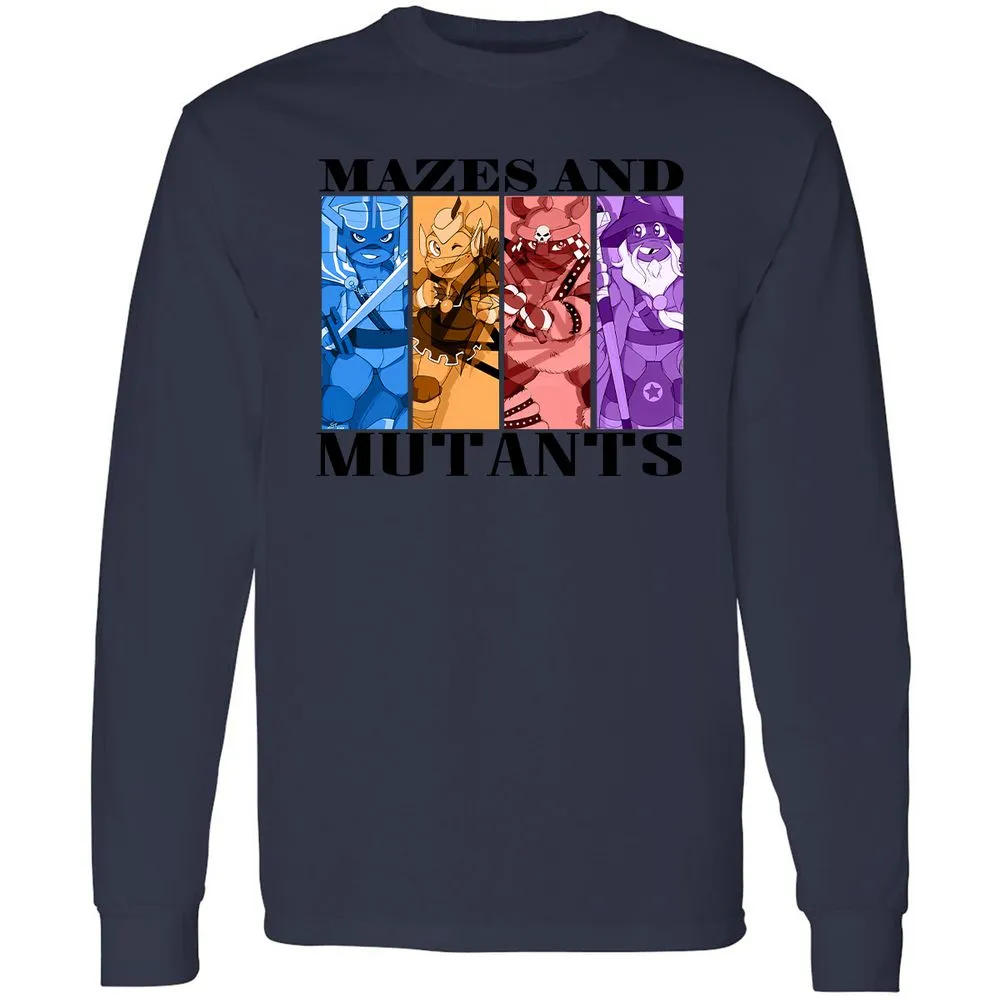 Mazes & Mutants Long Sleeve T-Shirt - Navy - 12