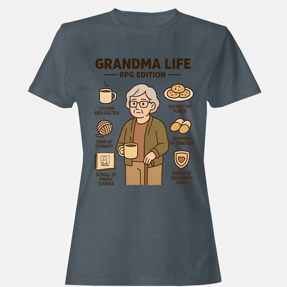 Grandma Life RPG Edition Women's T-Shirt - Charcoal - 3