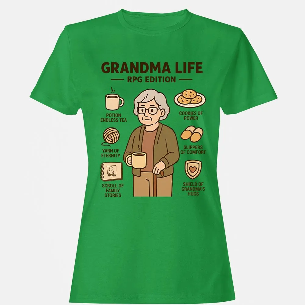 Grandma Life RPG Edition Women's T-Shirt - Irish Green - 7