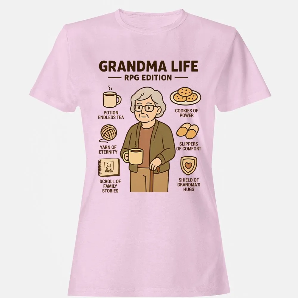 Grandma Life RPG Edition Women's T-Shirt - Light Pink - 9